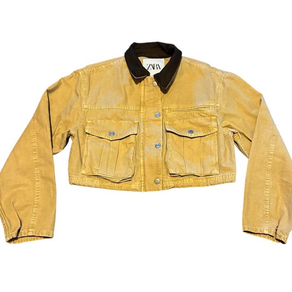 Zara Women’s Cropped Utility Barn Jacket Xsmall XS - Picture 2 of 12